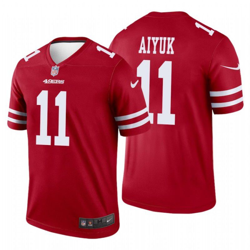 Men San Francisco 49ers #11 Brandon Aiyuk Nike Scarlet Legend NFL Jersey